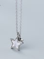 thumb 925 Sterling Silver With Acrylic Simplistic Star Necklaces 0