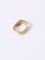 thumb Titanium With Gold Plated Simplistic Hollow Geometric Band Rings 1