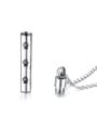 thumb Stainless Steel With Platinum Plated Simplistic  Cylinder  Paw Print  Necklaces 2