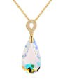thumb Shiny Water Drop austrian Crystal Pendant Necklace 2
