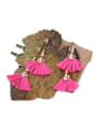 thumb Alloy Exquisite Wool Tassel Drop hook earring 1