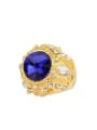 thumb Personalized Exaggerated Crystals Gold Plated Alloy Ring 0