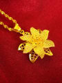 thumb Gold Plated Flower Shaped Pendant 0