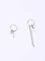 thumb Titanium With Platinum Plated Personality Asymmetric tassel  Clip On Earrings 0