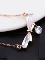 thumb 18K Rose Gold Dragonfly Shaped Zircon Necklace 1