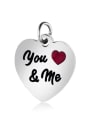 thumb Stainless Steel With Gold Plated Classic Heart with love mom Charms 1
