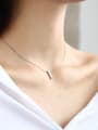 thumb 925 Sterling Silver With Cubic Zirconia  Simplistic Geometric Necklaces 1