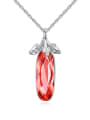 thumb Simple Shiny austrian Crystal Platinum Plated Necklace 1