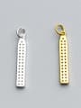 thumb 925 Sterling Silver With 18k Gold Plated Delicate Square Charms 1