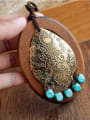 thumb Women Wooden Oval Shaped Beads Necklace 1