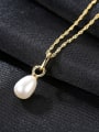 thumb Pure silver 18K-gold freshwater pearl necklace 1