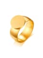 thumb All-match Gold Plated Round Shaped Matte Finished Ring 0