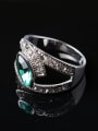thumb Fashion Oval Glass White Crystals Alloy Ring 3