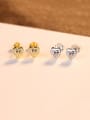 thumb 925 Sterling Silver With Cubic Zirconia Cute Heart Stud Earrings 2