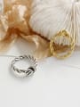 thumb 925 Sterling Silver With Gold Plated Personality Knot Free Size Rings 0