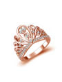 thumb Exquisite Cubic Zirconias Crown Copper Ring 0
