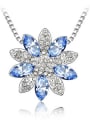 thumb Fashion austrian Crystals Flowery Pendant Alloy Necklace 3