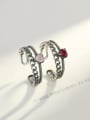 thumb Thai Silver With Cubic Zirconia Vintage Heart Free Size  Rings 2