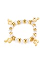 thumb All-match Gold Plated Note Shaped Titanium Bracelet 0