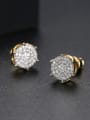 thumb Copper With  Cubic Zirconia  Vintage Geometric Stud Earrings 3