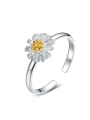 thumb Daisy Flowers Color Plated Opening Ring 0