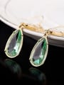 thumb Alloy Fashionable Semi-Precious Stones Crystal Water Drop hook earring 2