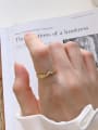 thumb 925 Sterling Silver With Gold Plated Personality Leaf Midi Rings 1