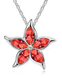 thumb Simple Marquise austrian Crystals Flowery Alloy Necklace 2