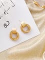 thumb Alloy With Gold Plated Personality geometric Round Stud Earrings 2