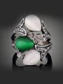 thumb Retro style Water Drop shaped Opal stones Alloy Ring 0