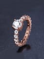 thumb Rose Gold Plated Cubic Zircon Ring 0