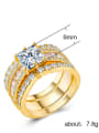 thumb Copper With 18k Gold Plated  Cubic Zirconia Delicate Cocktail Rings 2