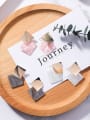 thumb Alloy With Gold Plated Trendy Geometric Acrylic Stud Earrings 0