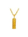 thumb Copper Alloy 24K Gold Plated Retro style Chinese Character Pendant 0