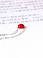 thumb Red Glue Heart Clavicle Necklace 1