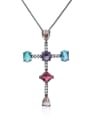 thumb Copper With Cubic Zirconia Trendy Cross Necklaces 0