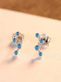 thumb 925 Sterling Silver With Enamel Personality Irregular Stud Earrings 2