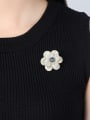 thumb Sterling Silver high-end exquisite 8-8.5mm natural pearl flower brooch 1