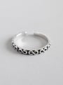 thumb 925 Sterling Silver With Antique Silver Plated Vintage Lines Rings 0