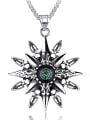 thumb Stainless Steel With Gold Plated Vintage sun compass Pendants 2