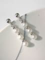 thumb Fashion Artificial Pearls Silver Stud Earrings 2
