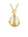 thumb 18K Gold Water Drop Shaped Opal Necklace 0