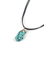 thumb Natural Blue Stone Double Rope Necklace 0