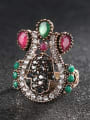 thumb Antique Gold Plated Colorful Resin stones Cubic Crystals Ring 3