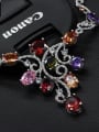 thumb Retro Color Zircon Two Pieces Jewelry Set 1