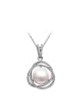 thumb Fashion Freshwater Pearl Hollow Flower Necklace 0