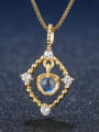 thumb Western Style Natural Moonstone 14k Gold Plated Pendant 2