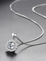 thumb Copper With Platinum Plated Classic Round Cubic Zirconia Necklaces & Pendants 2