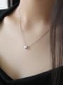 thumb Sterling silver simple love zircon necklace 1