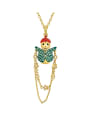 thumb Snowman Shaped Crystal Necklace 0